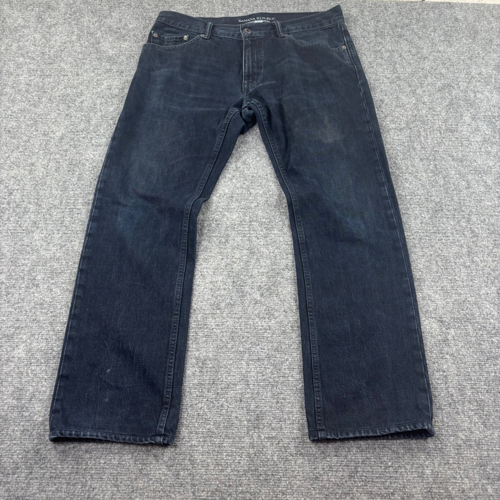 Banana Republic Jeans 32x30 Dark Wash Vintage Straight Denim Mens - Picture 2 of 7